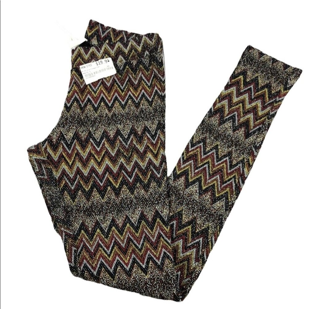 NWT Alt. B multicolored textured chevron print leggings size small